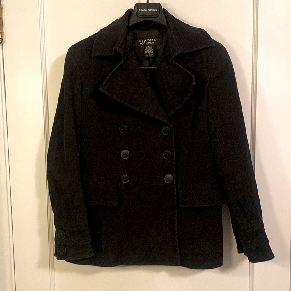 Double-breasted Black Jean Jacket
